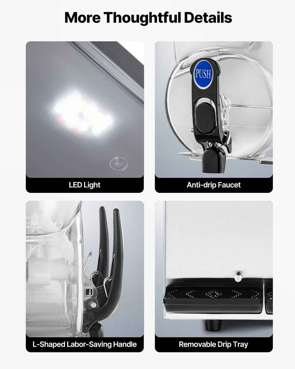 VEVOR Commercial Frozen Drink Maker, 15Lx2 Double Tank Slushy Machine, 120 Cups Stainless Steel Margarita Smoothie Frozen Drink Machine, Slushie Maker for Home Party Restaurants Cafe Bars