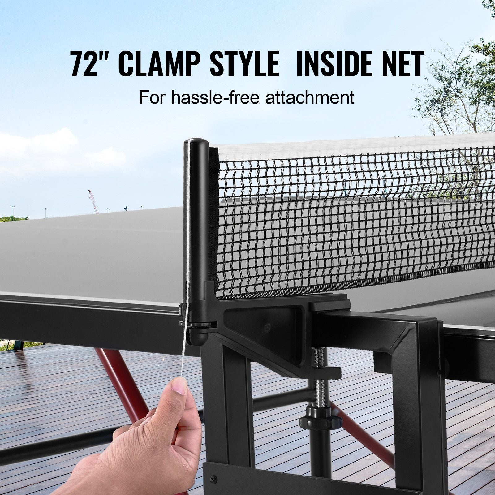 Ping Pong Table Foldable Table Tennis Game Table Indoor Outdoor with Net