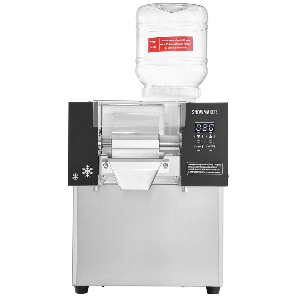 VEVOR Commercial Snowflake Ice Machine, 276LBS/24H Snowflake Ice Maker, Stainless Steel Ice Shaver Machine, Electric Snow Cone Maker, Air Cooling System for Rapid Heat Dissipation, for Bakery, Cafe