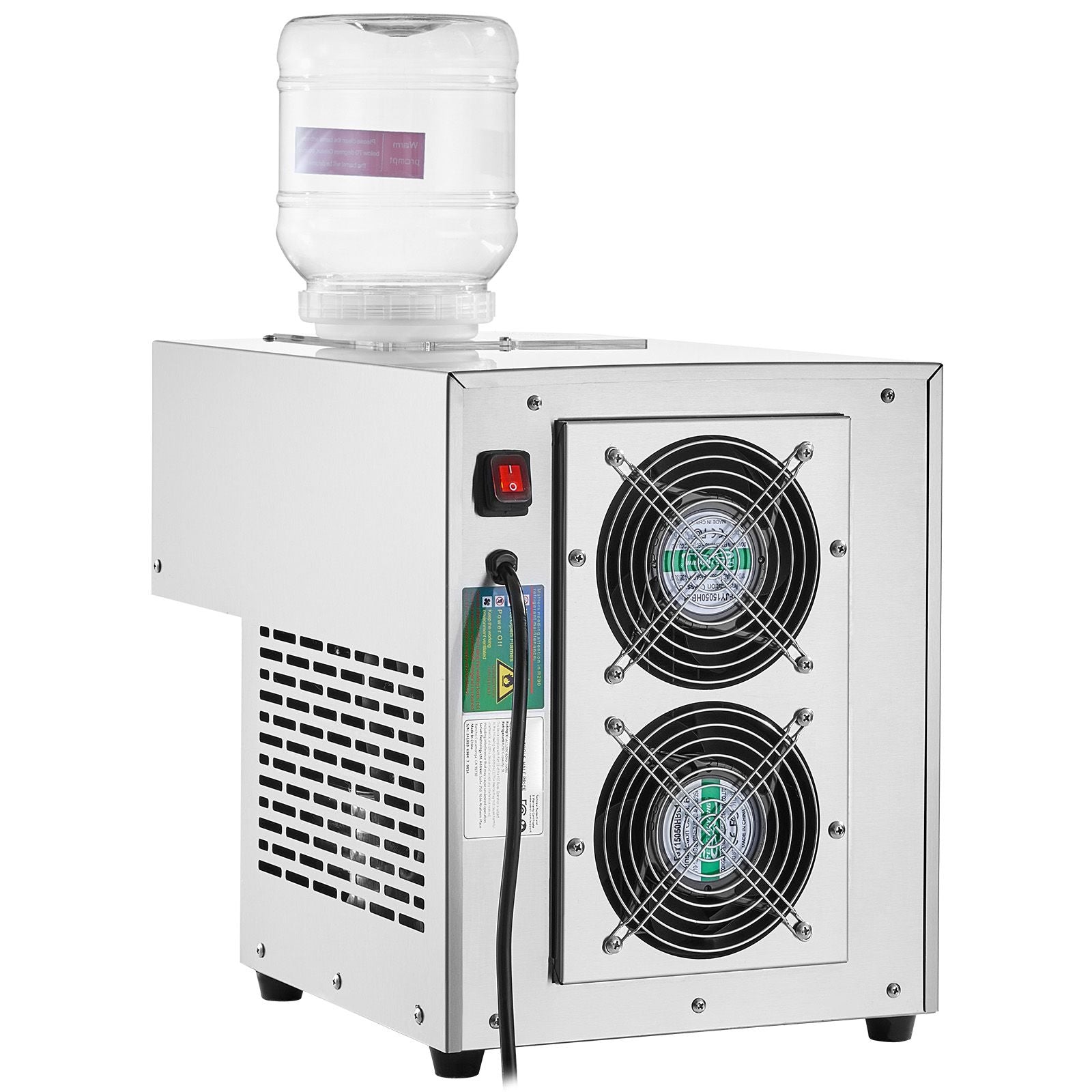 VEVOR Commercial Snowflake Ice Machine, 375LBS/24H Snowflake Ice Maker, Stainless Steel Ice Shaver Machine, Electric Snow Cone Maker, Air Cooling System for Rapid Heat Dissipation, for Bakery, Cafe