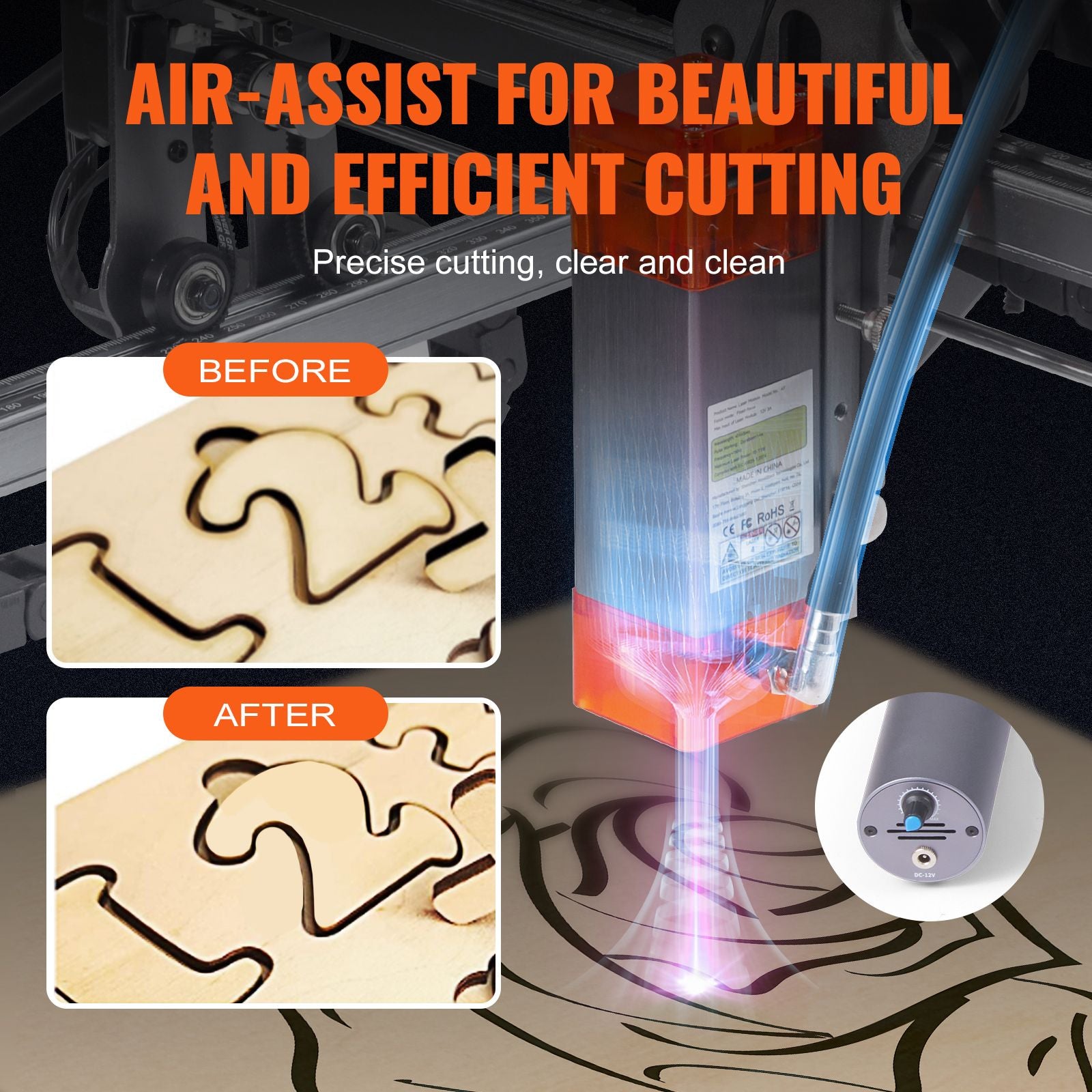 Laser Engraver, 10W Output Laser Engraving Machine, 15.7" x 15.7" Large Working Area, 10000mm/min Movement Speed, Compressed Spot with Rotary Roller, Laser Cutter for Wood, Metal, Acrylic