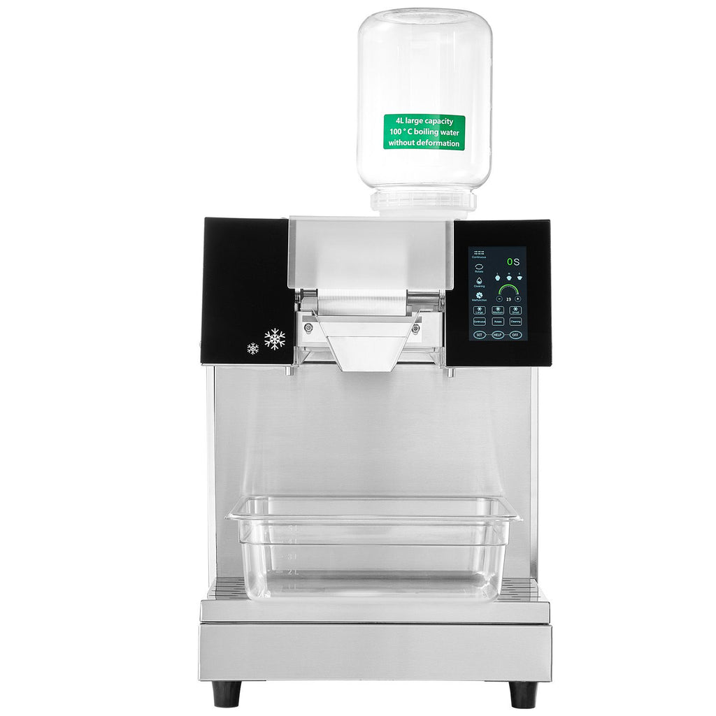 VEVOR Commercial Snowflake Ice Machine, 397LBS/24H Snowflake Ice Maker, Stainless Steel Ice Shaver Machine, Electric Snow Cone Maker, Liquid Cooling System for Rapid Heat Dissipation, Ice Cream