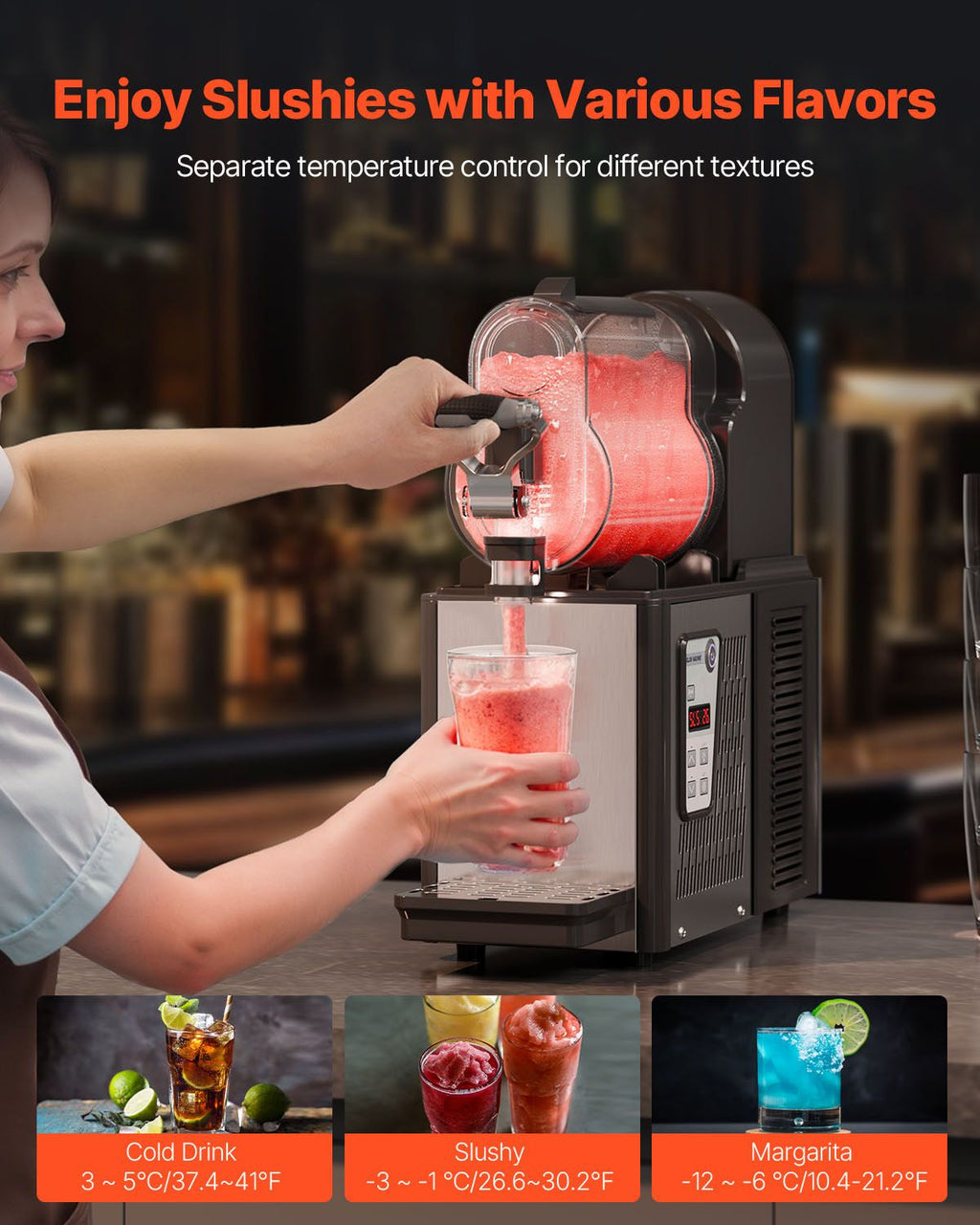 3L Commercial Slushy Machine Margarita Smoothie Frozen Drink Maker