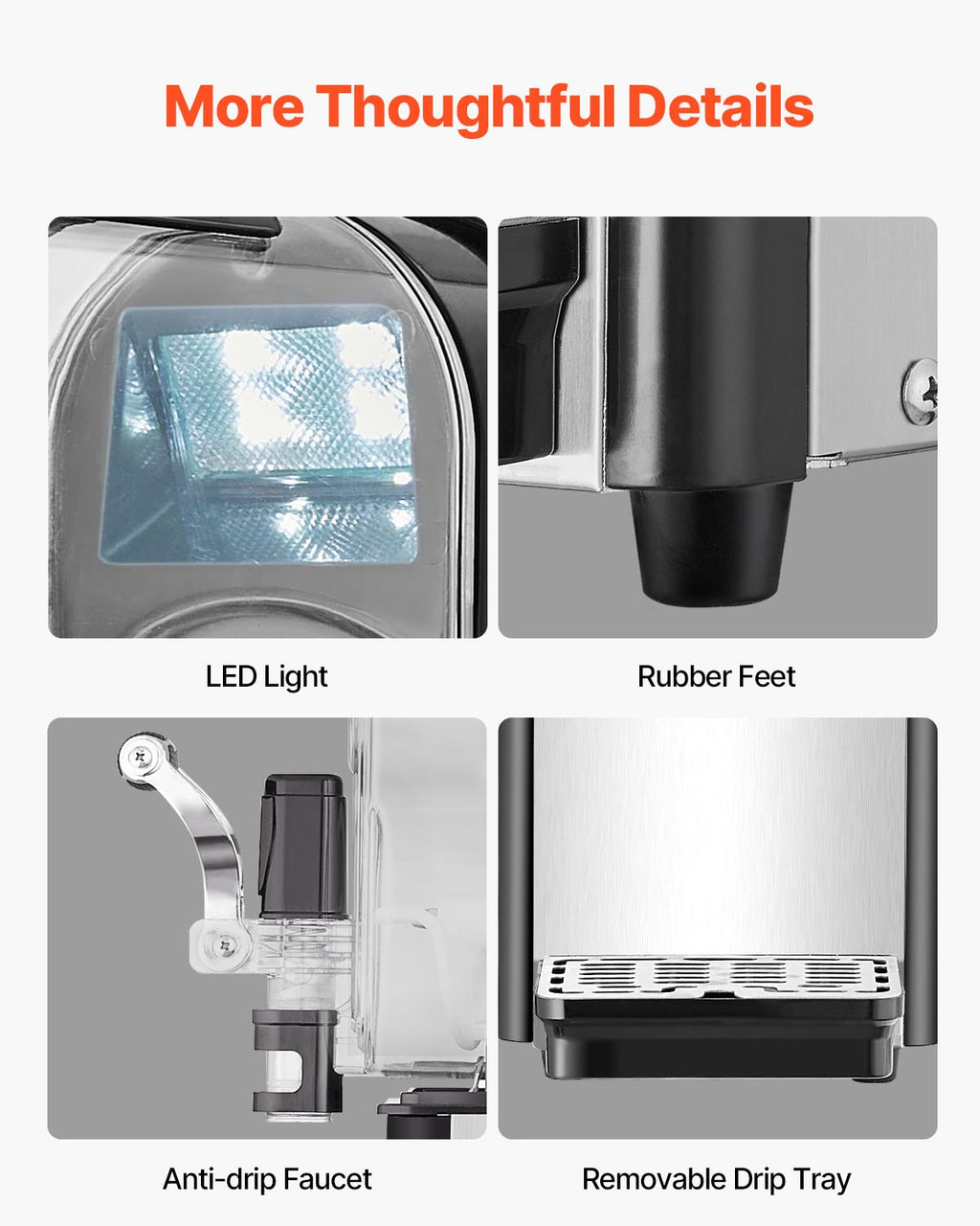 VEVOR 3L Commercial Slushy Machine Margarita Smoothie Frozen Drink Maker