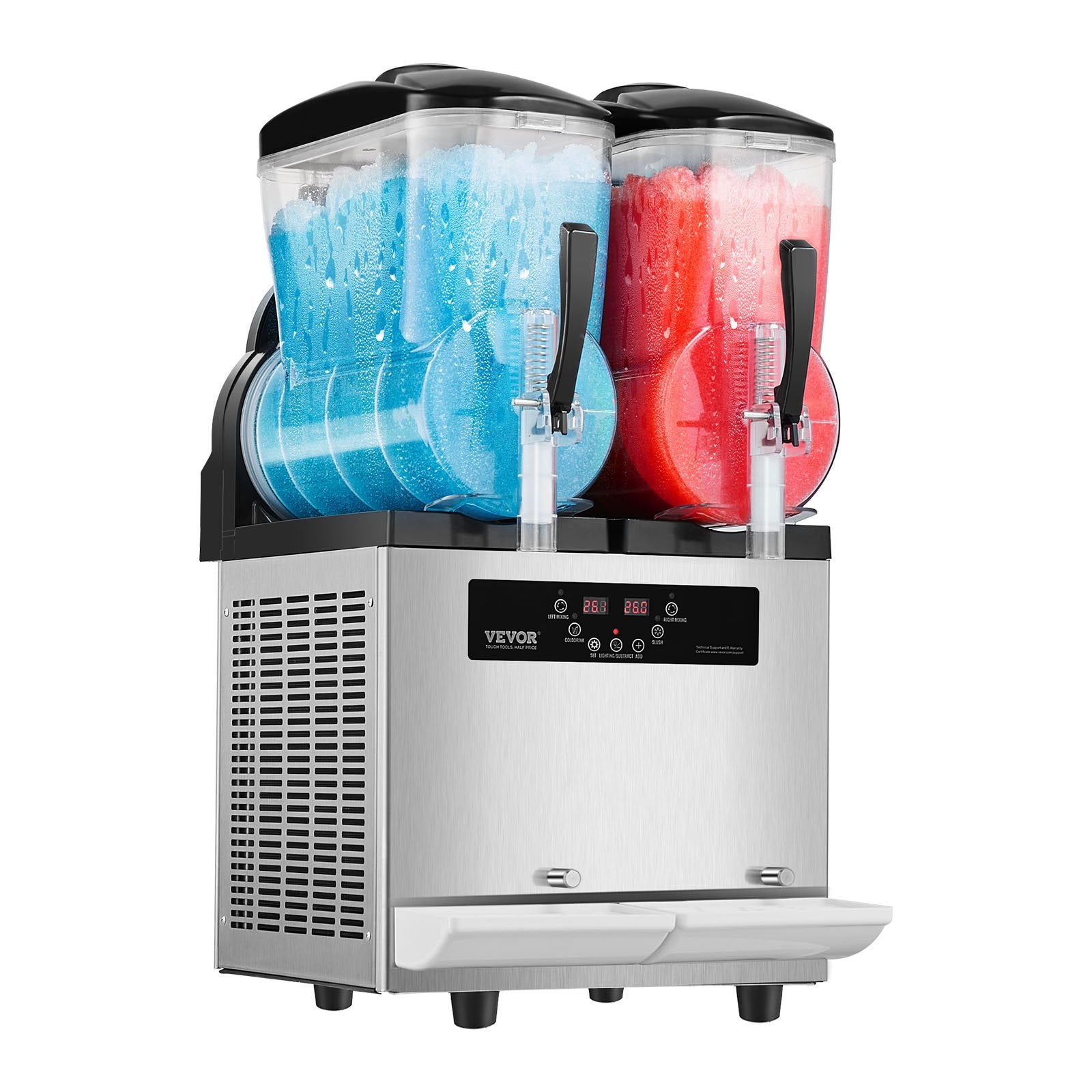 VEVOR 12Lx2 Tank Commercial Slushy Machine Margarita Smoothie Frozen Drink Maker
