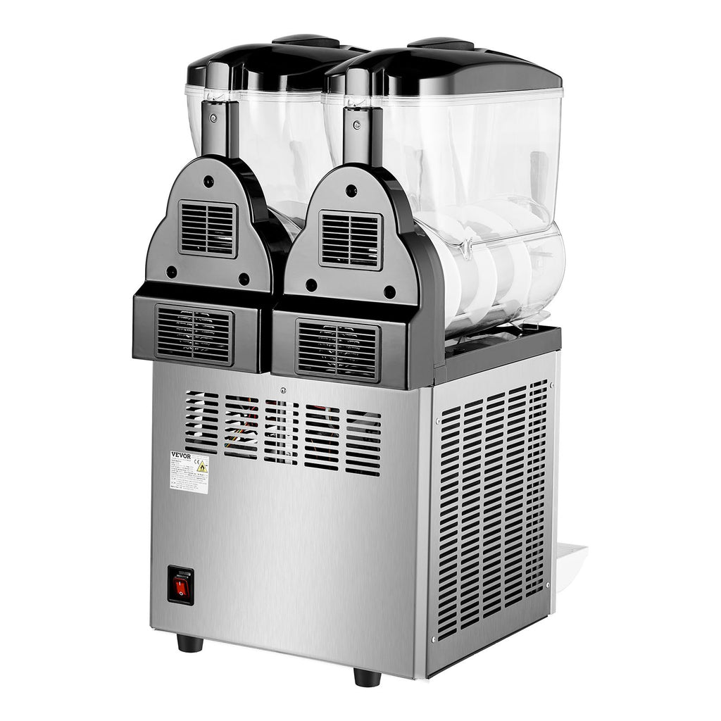 VEVOR 12Lx2 Tank Commercial Slushy Machine Margarita Smoothie Frozen Drink Maker