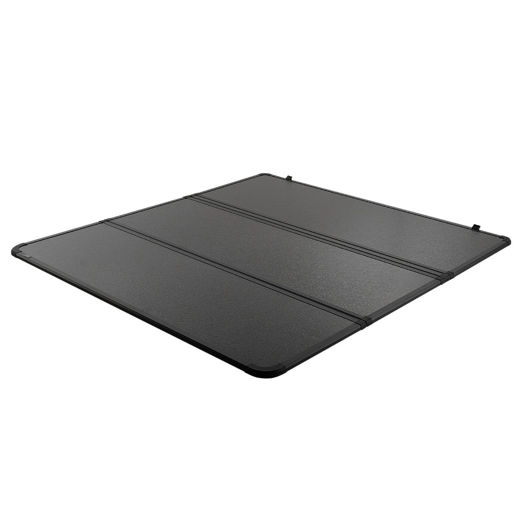 Tri-Fold Truck Bed Tonneau Cover, Compatible with 2015-2024 Ford F-150, 2004 mm Bed, Only Fit 2004 x 1656 mm Inside Bed, 181.4 kg Load Capacity with Built-in LED Light, Quick Folding, Black