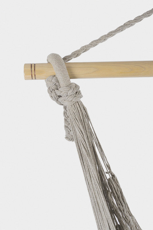 Fringed Cotton Rope Mexican Hammock Swing from Mexico in Dream Sands