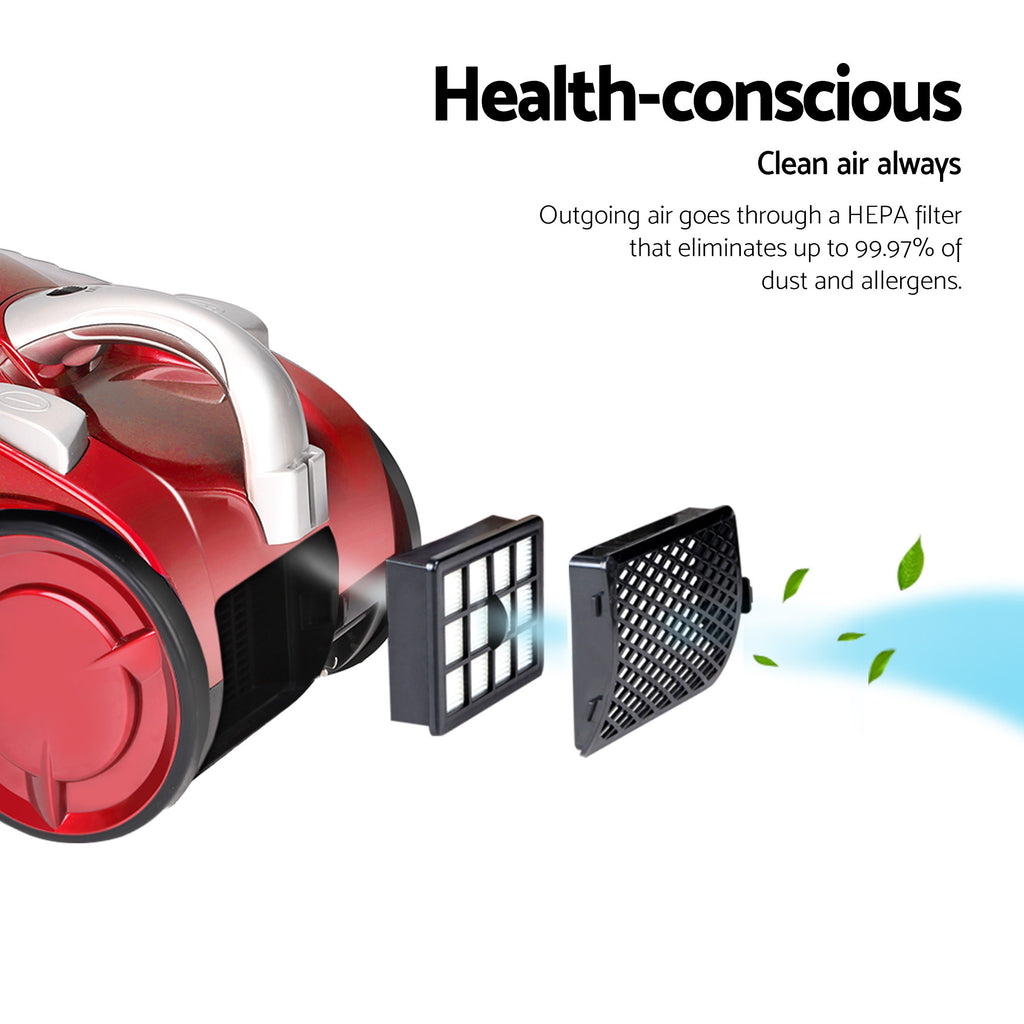 Aspiradora sin bolsa Devanti 2200W roja