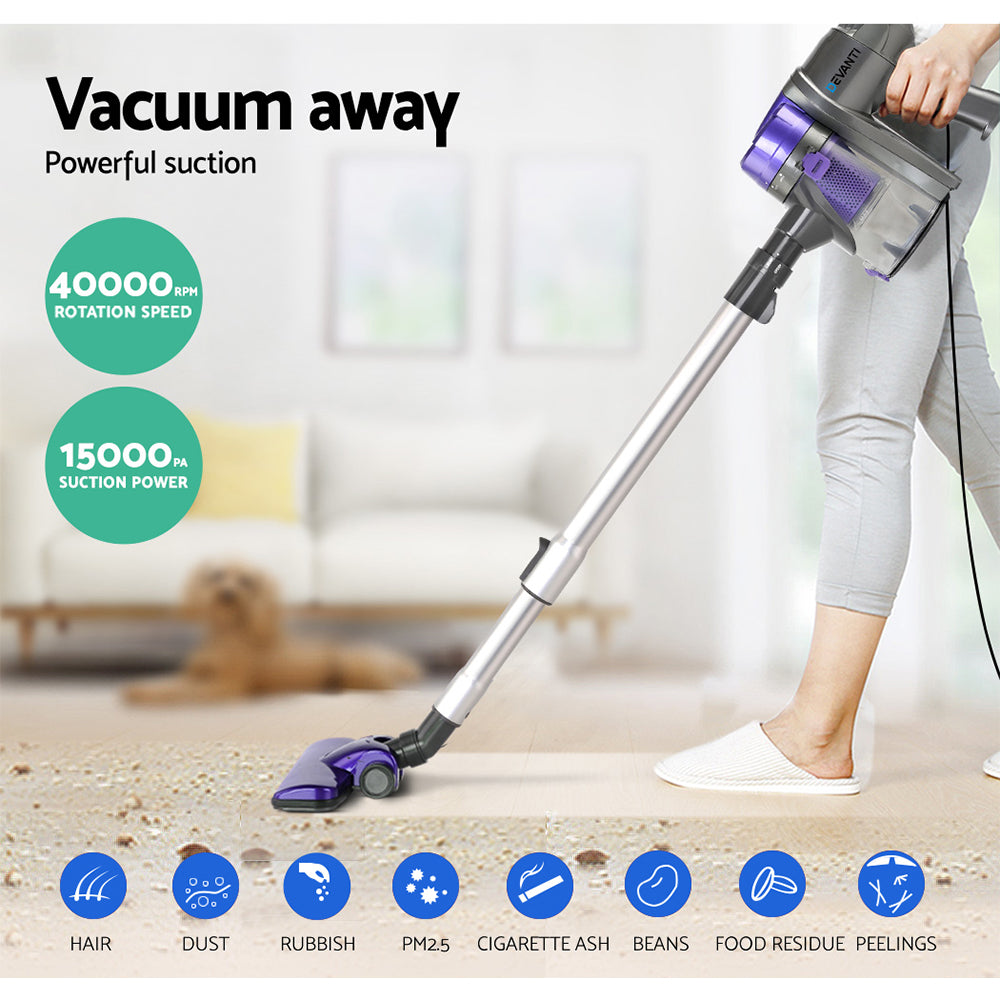 Aspiradora de mano con cable Devanti Stick de 450 W, color morado
