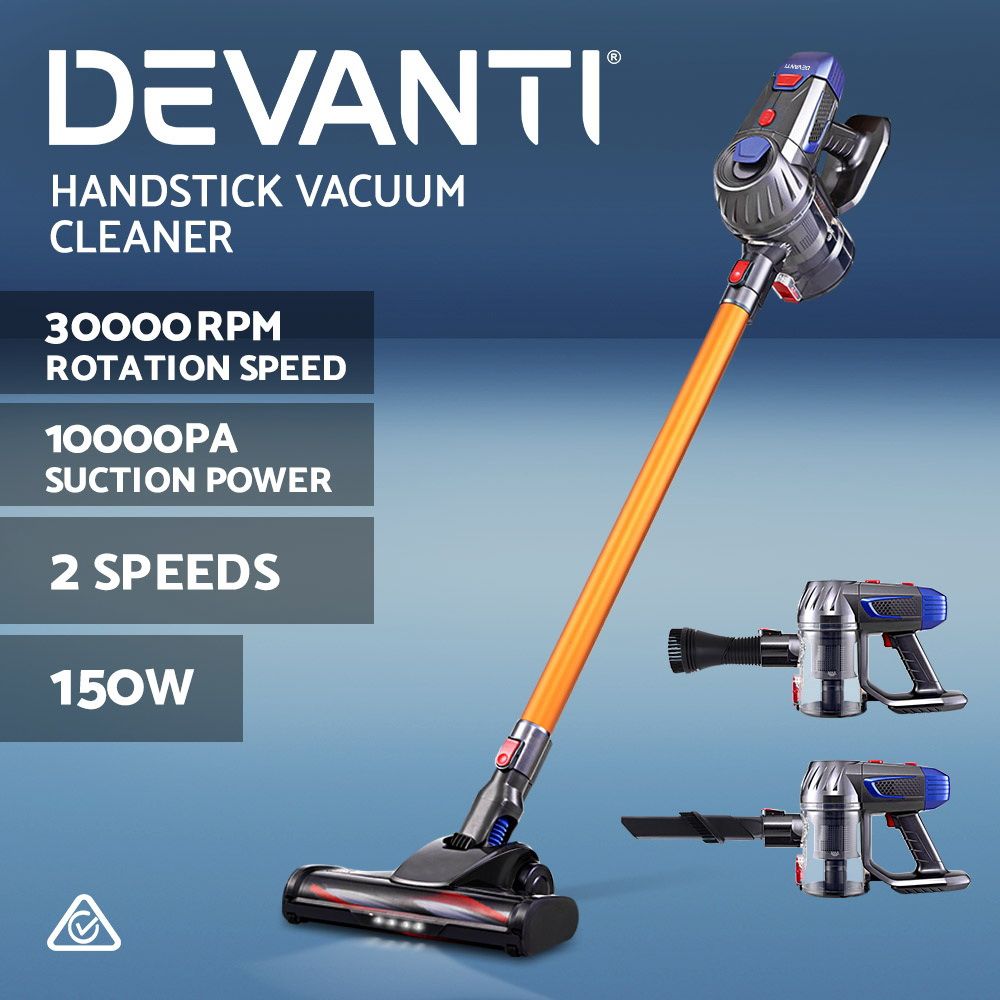 Devanti 直立式吸尘器 无袋无绳 150W 金色