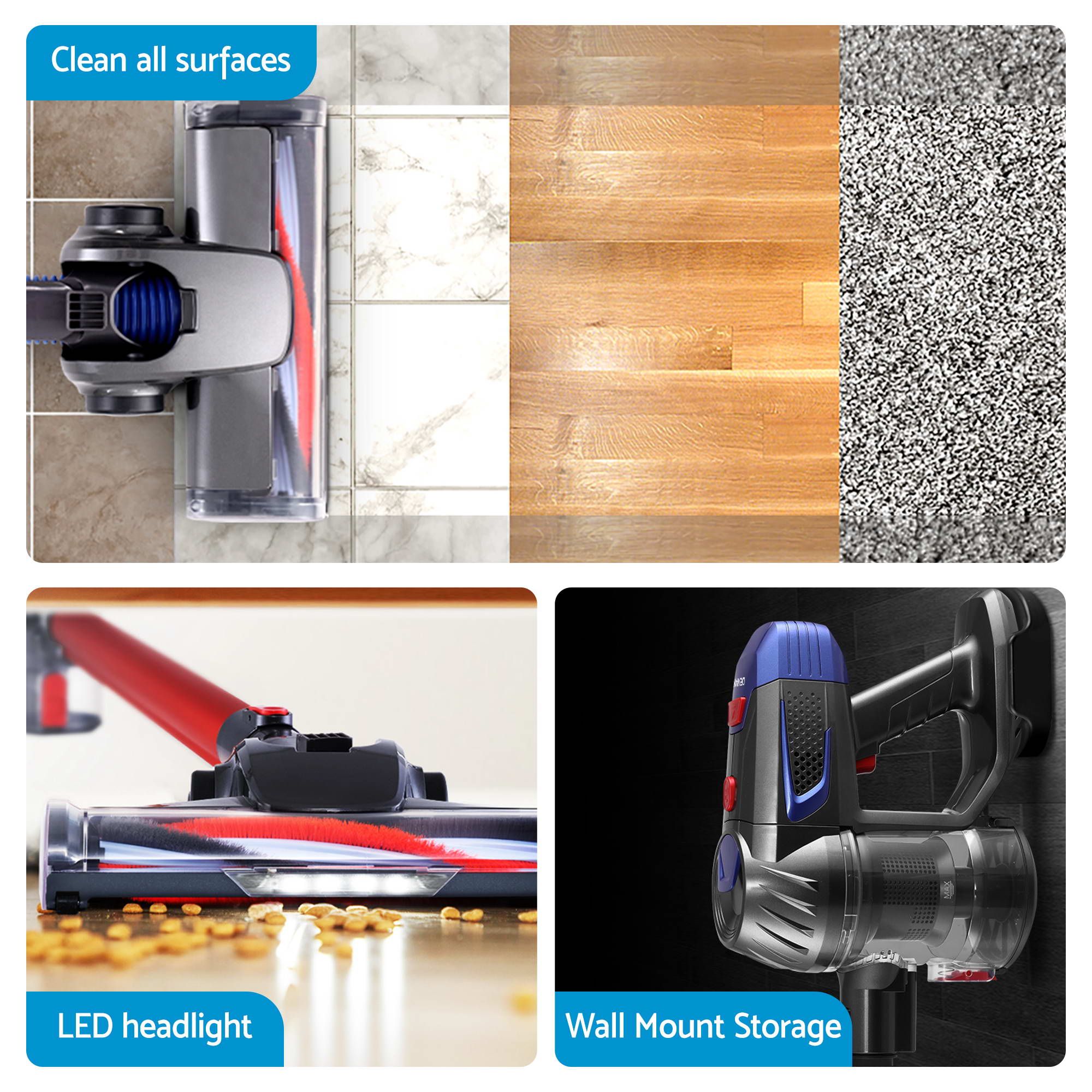 Devanti K7 Cordless Stick Vacuum Cleaner plus Coffee Maker Machine Espresso