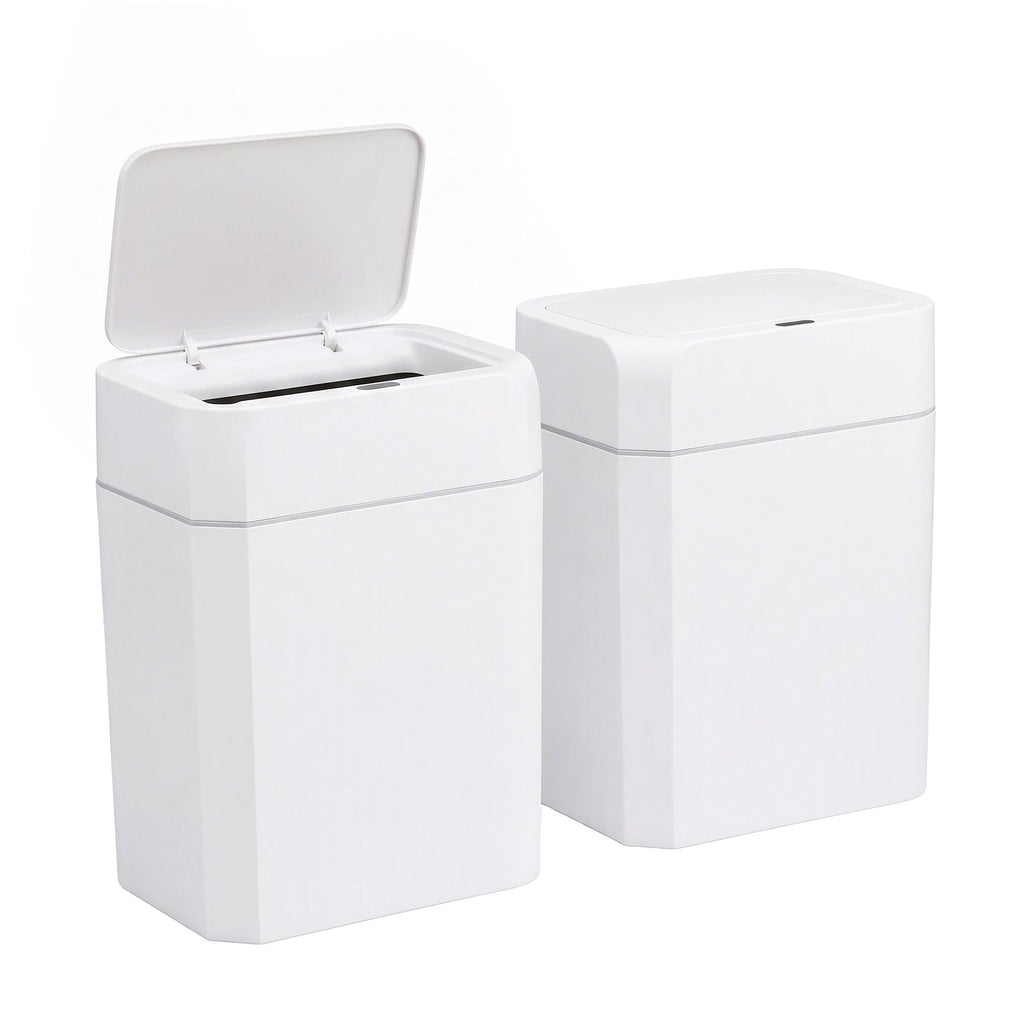 Artiss Rubbish Bin 12L 2-Pack Sensor Kitchen Automatic Motion Touchless White