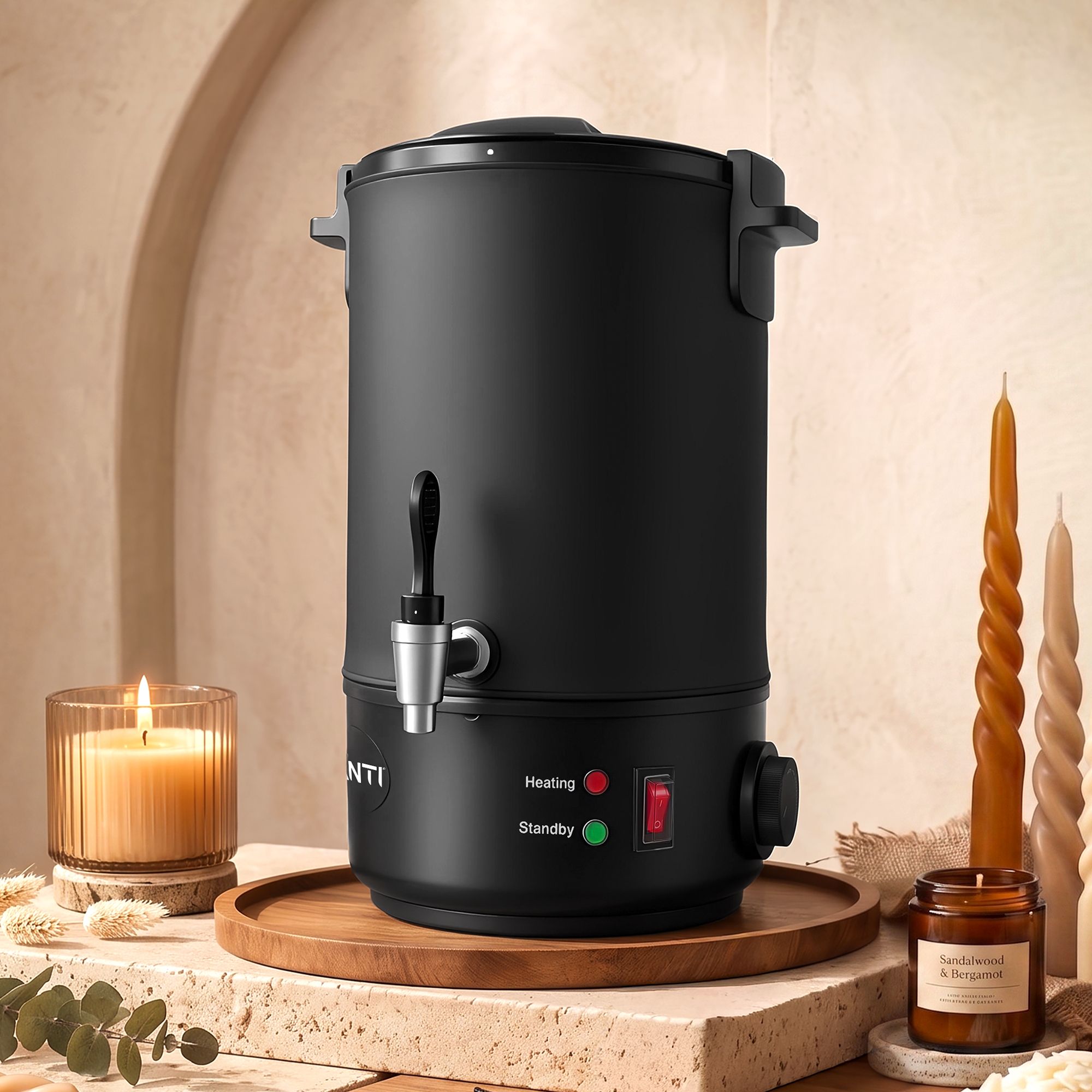 Devanti 6L Wax Melter Candle Making 1520W Melting Pot Furnace Quick Pour Spout Soy Soap