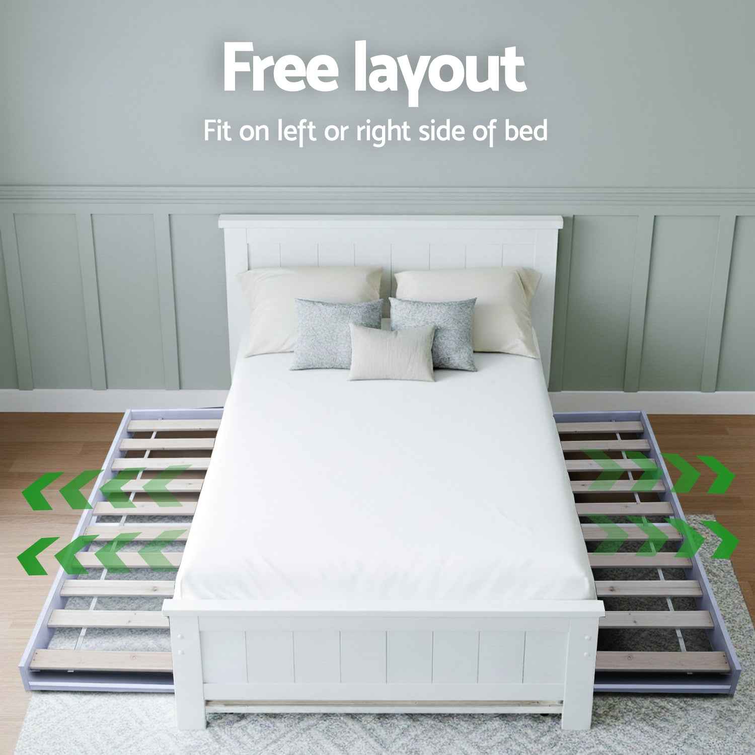 Artiss King Single Bed Frame and Bedside Table