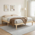 Marco de cama Artiss tamaño doble Base de madera Plataforma de colchón Madera Pino BRUNO