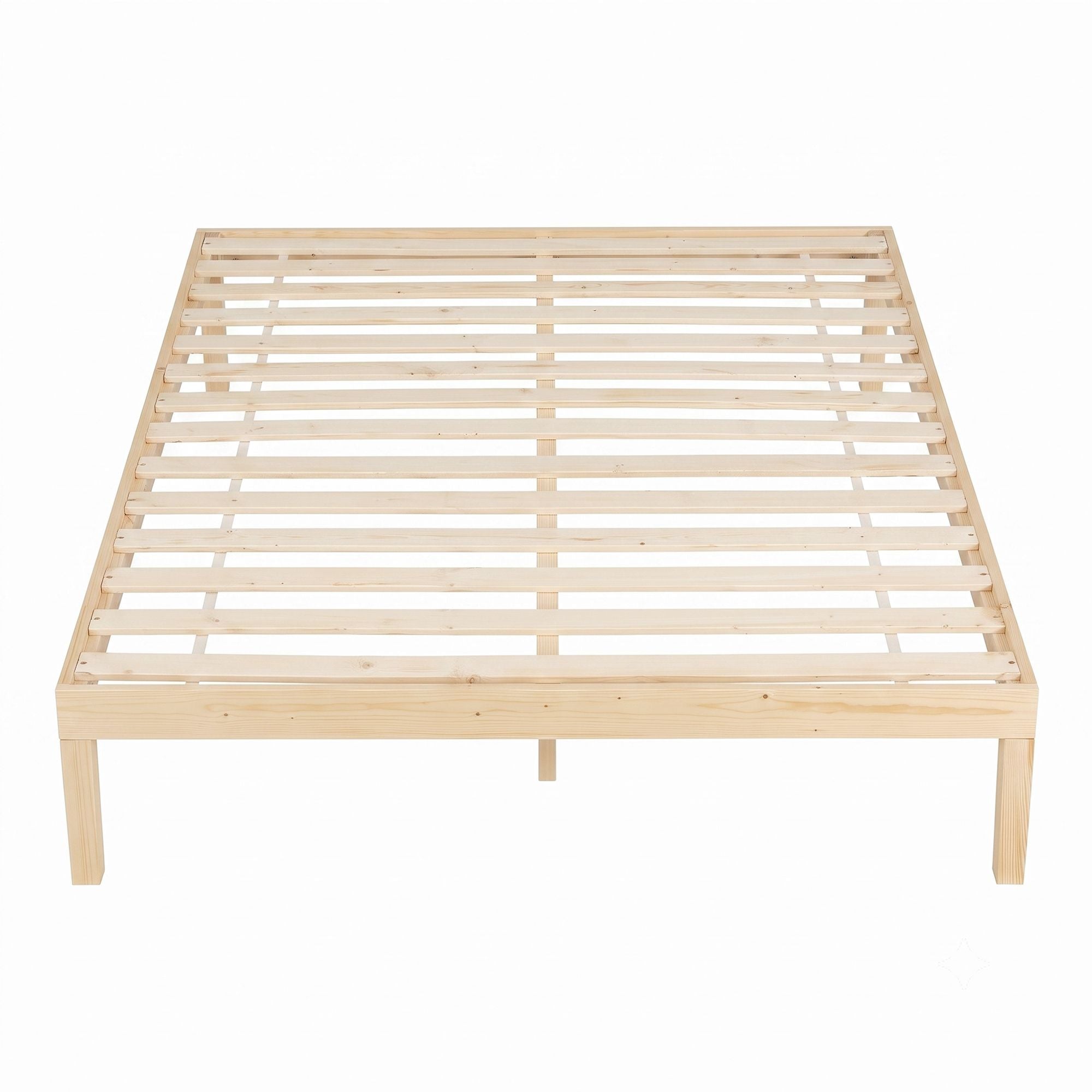 Marco de cama Artiss tamaño doble Base de madera Plataforma de colchón Madera Pino BRUNO