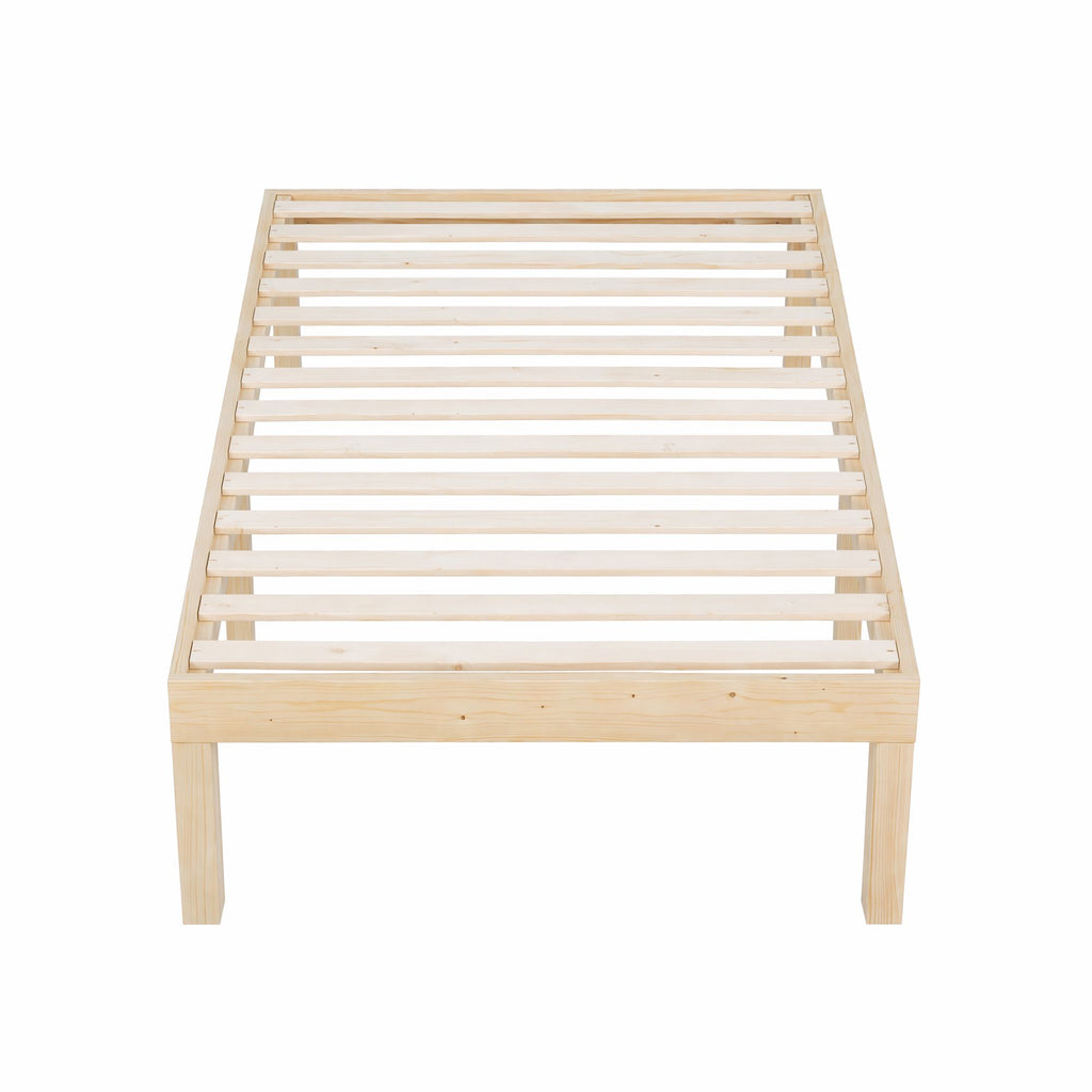 Marco de cama Artiss tamaño individual Base de madera Plataforma de colchón Madera Pino BRUNO