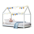 Artiss Bed Frame Wooden Kids House Frame White CASA - YDS.com.au