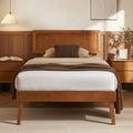 Marco de cama Artiss tamaño individual Base de cama de madera Nogal SPLAY
