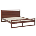 Artiss Bed Frame Queen Size Wooden Walnut WITTON