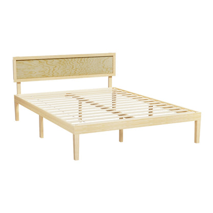 Artiss Bed Frame Double Size Wooden Base Mattress Platform Timber Pine YUMI