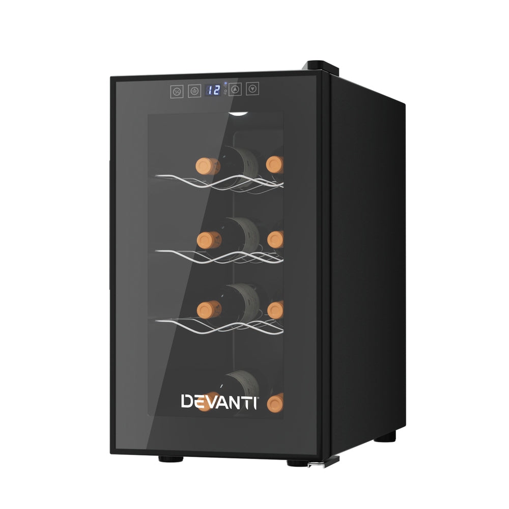 Devanti Wine Fridge Cooler 8 Bottles