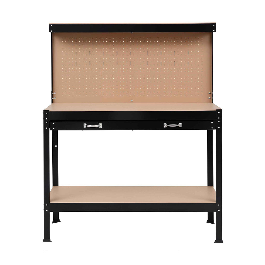 Giantz Workbench with Pegboard and Ultra-Wide 120cm Work Table for Garage DIY, 20 Hooks