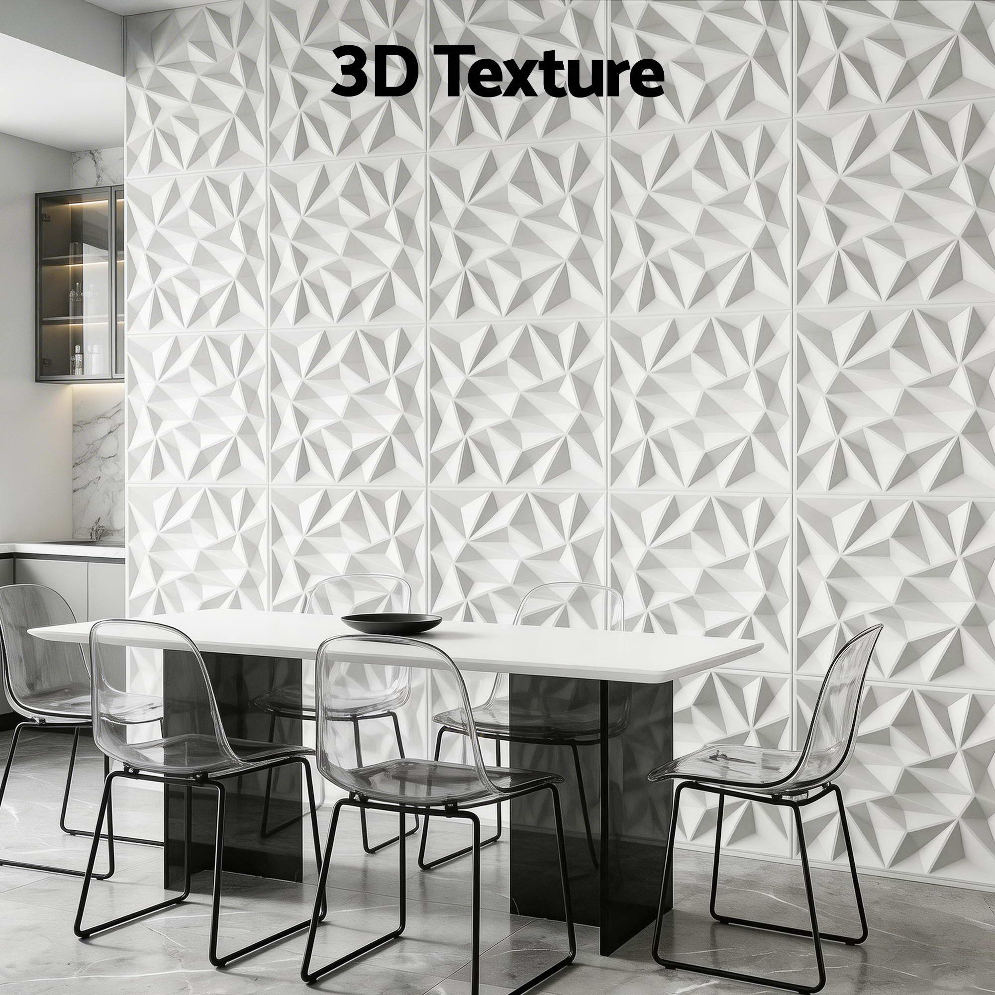 Artiss 3D Wall Panels Diamond PVC Decorative Panels 50x50cm Set of 15 Feature Wall