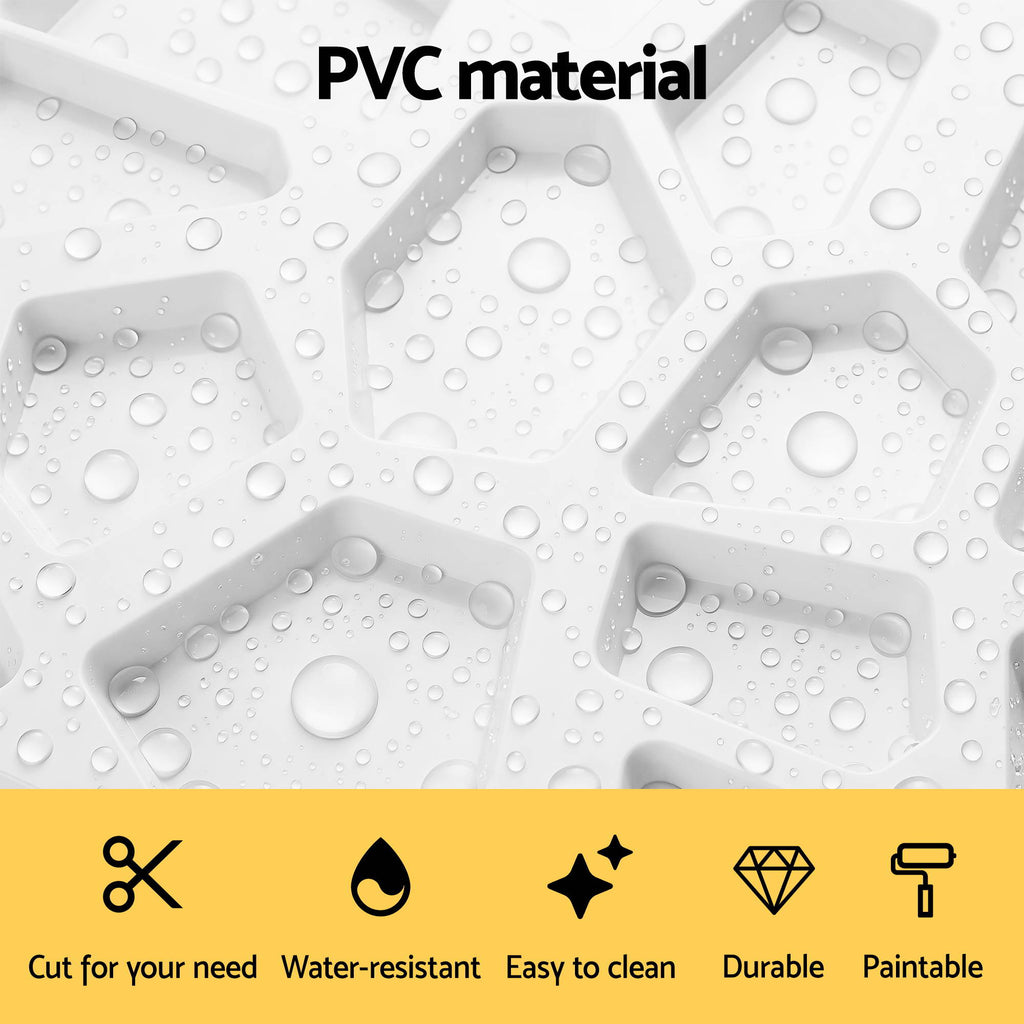 Artiss 3D Wall Panels PVC Decorative Panels 50x50cm Set of 15 Feature Wall Poly