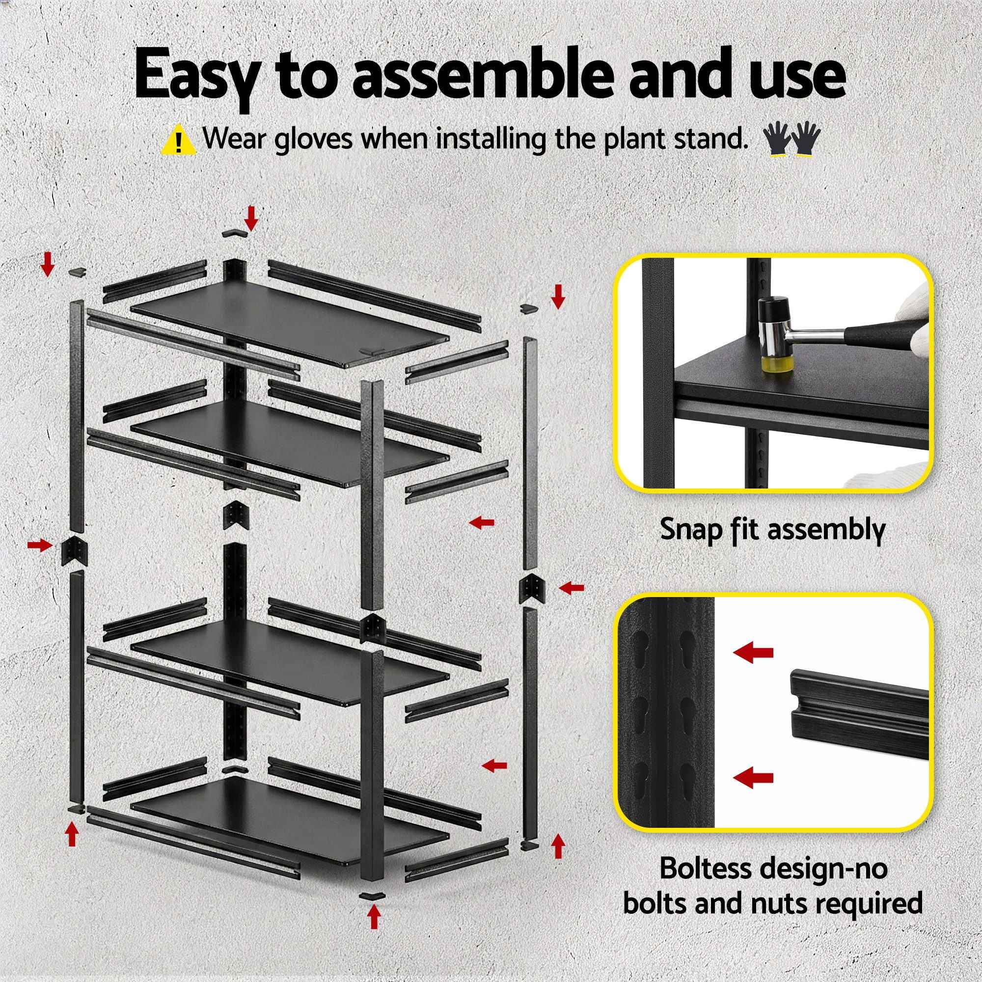 Giantz Garage Shelving 1.8X0.9m Warehouse Rack Storage Shelves Workshop Racks Steel