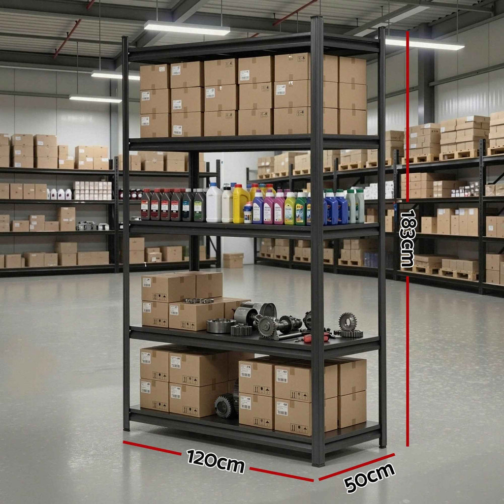 Giantz Garage Shelving 1.8X1.2m Warehouse Rack Storage Shelves Workshop Racks Steel
