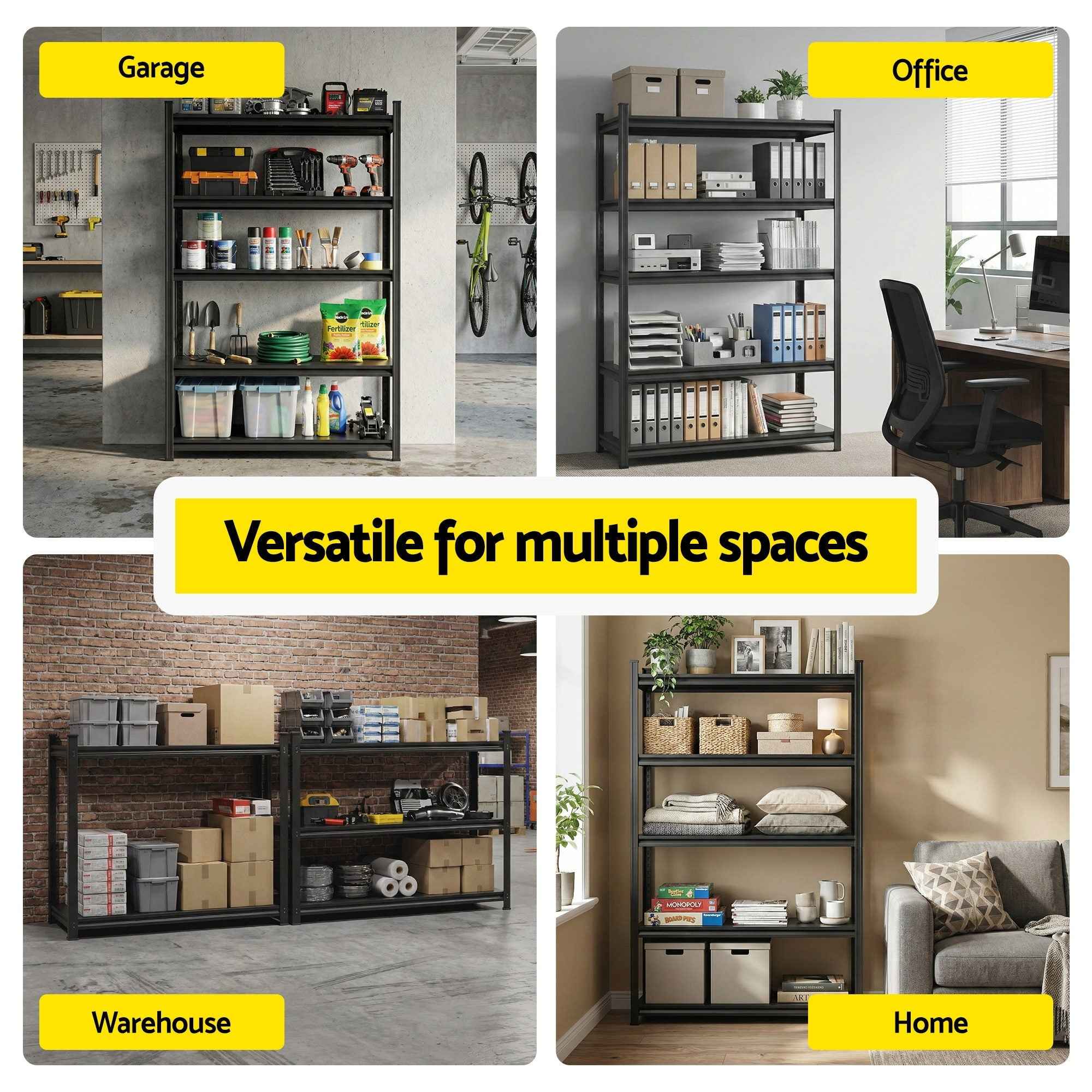 Giantz Garage Shelving 1.8X1.2m Warehouse Rack Storage Shelves Workshop Racks Steel