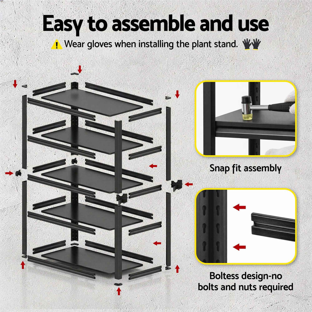 Giantz Garage Shelving 1.8X1.2m Warehouse Rack Storage Shelves Workshop Racks Steel
