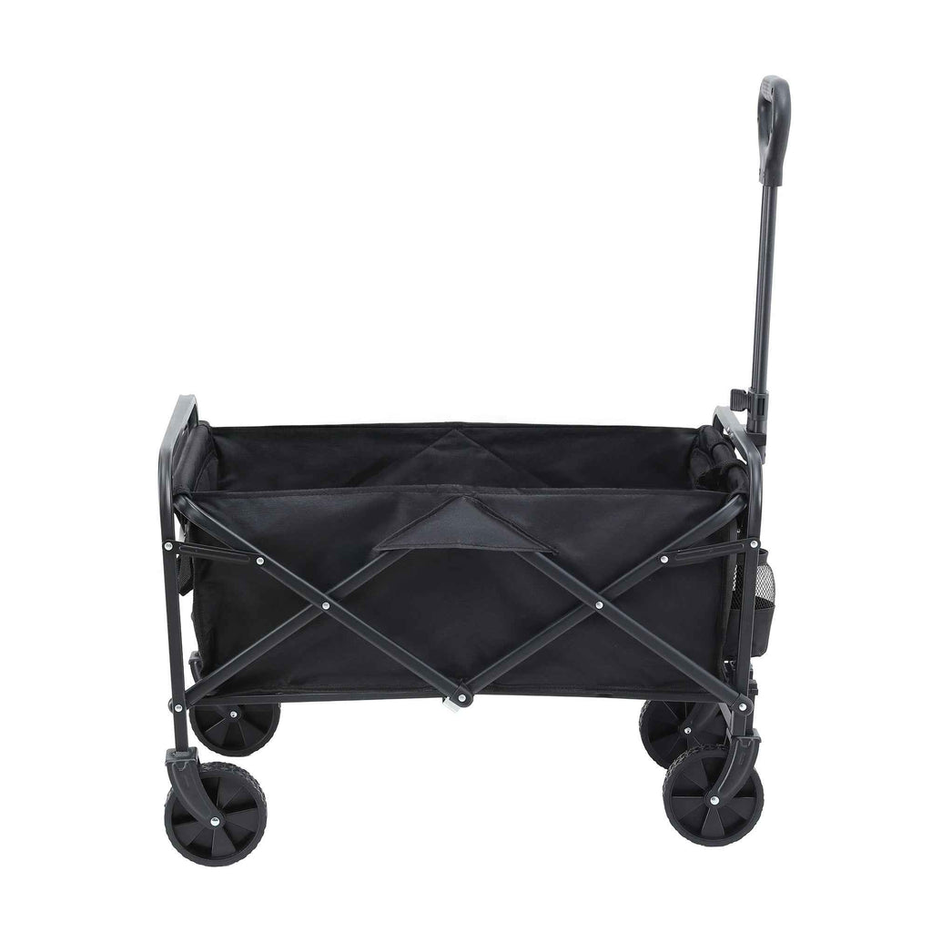 Gardeon Garden Cart Folding Trolley Camping Wagon Barrow Outdoor Beach Black