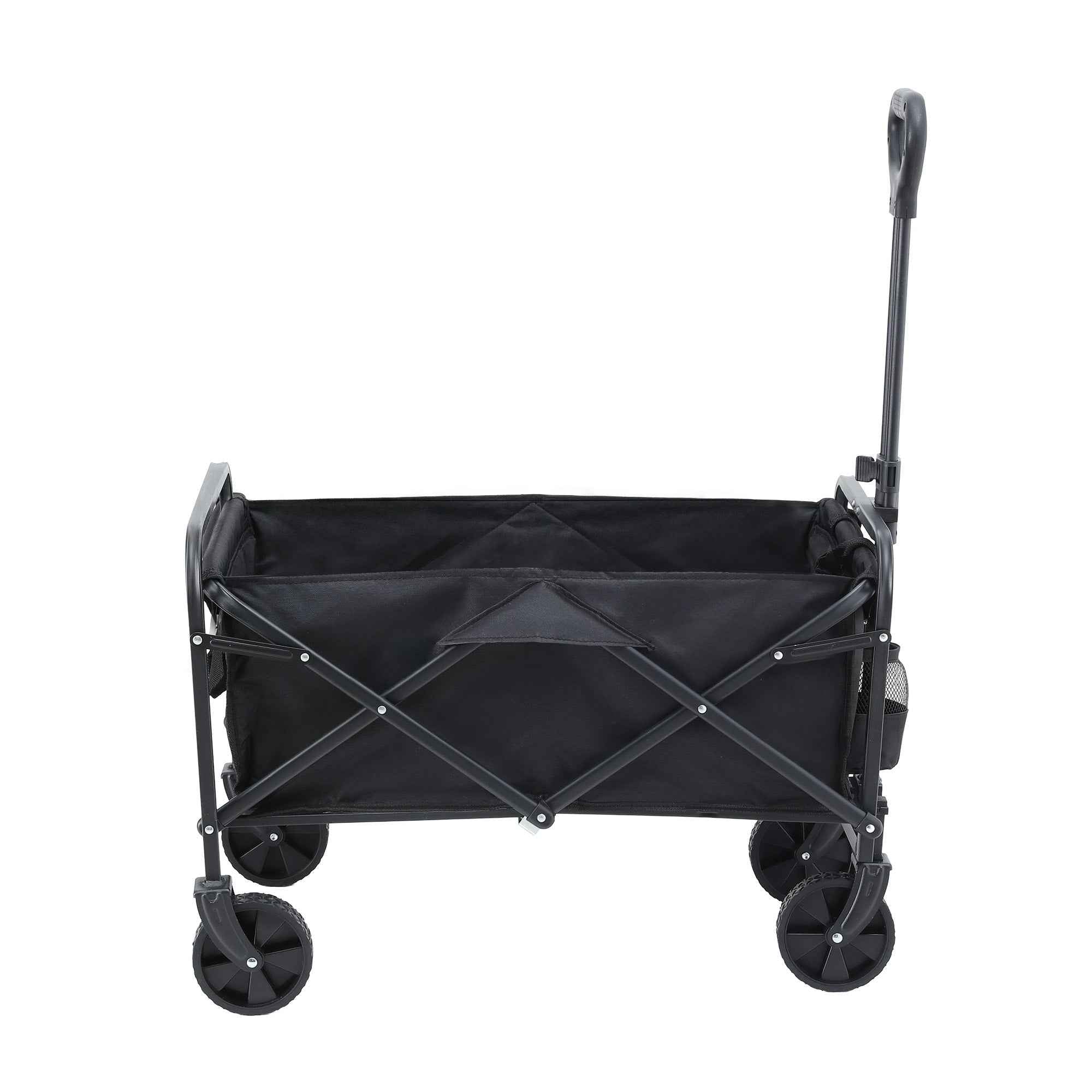Gardeon Garden Cart Folding Trolley Camping Wagon Barrow Outdoor Beach Black