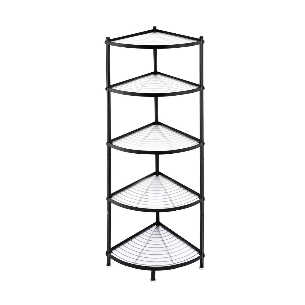 Artiss 5-Tier Kitchen Corner Shelf Rack Stand Microwave Metal Storage Shelves