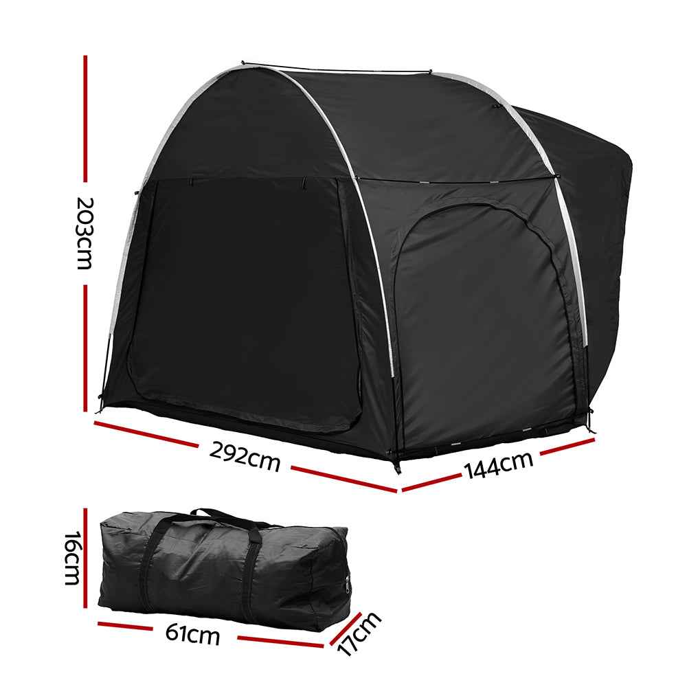 Weisshorn Camping Tent Car SUV Rear Hatchback Tents Canopy Portable Outdoor Family Black