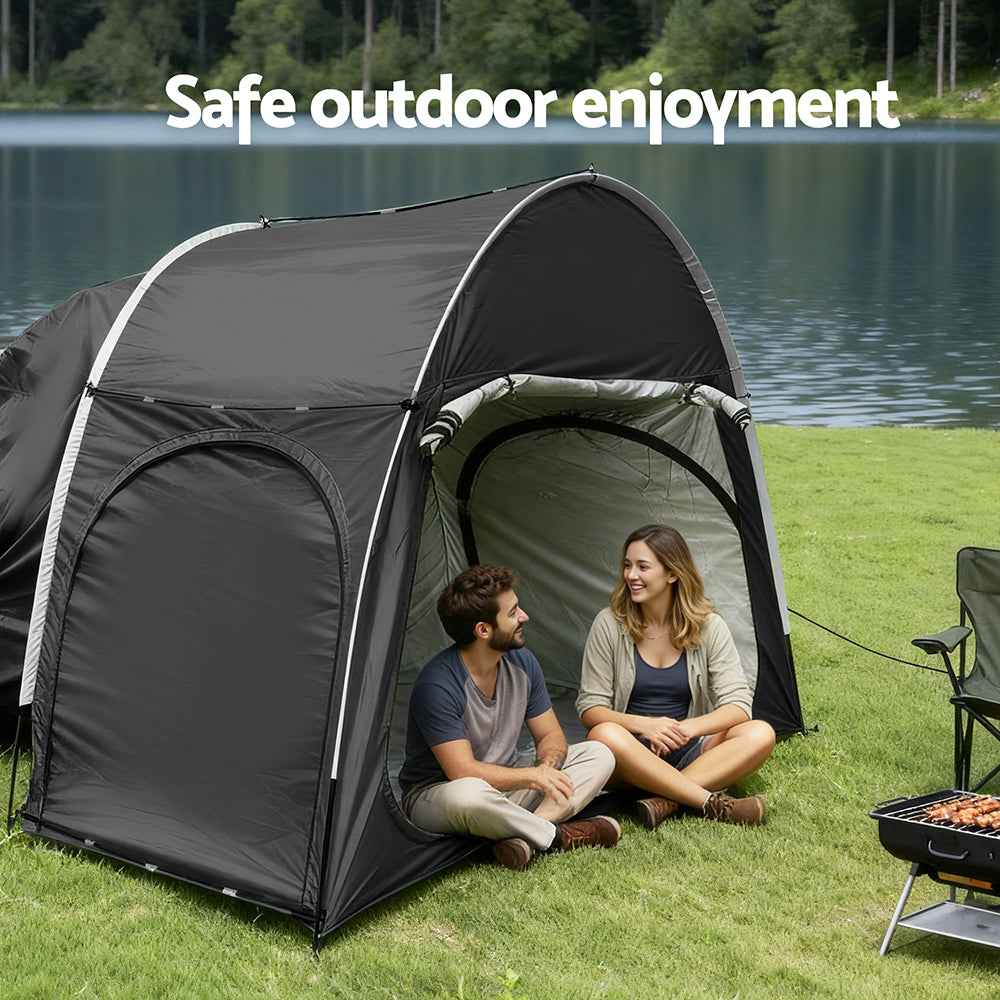Weisshorn Camping Tent Car SUV Rear Hatchback Tents Canopy Portable Outdoor Family Black