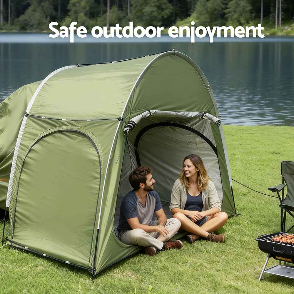 Weisshorn Camping Tent Car SUV Rear Hatchback Tents Canopy Portable Outdoor Family green