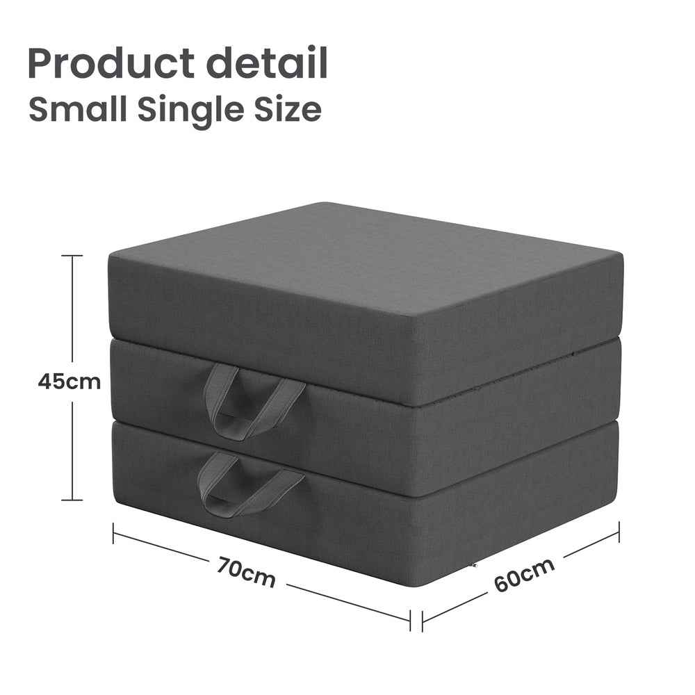 BedStory Folding Mattress Small Single Trifold Mattress Firm Support Foam Washable Cover 15cm