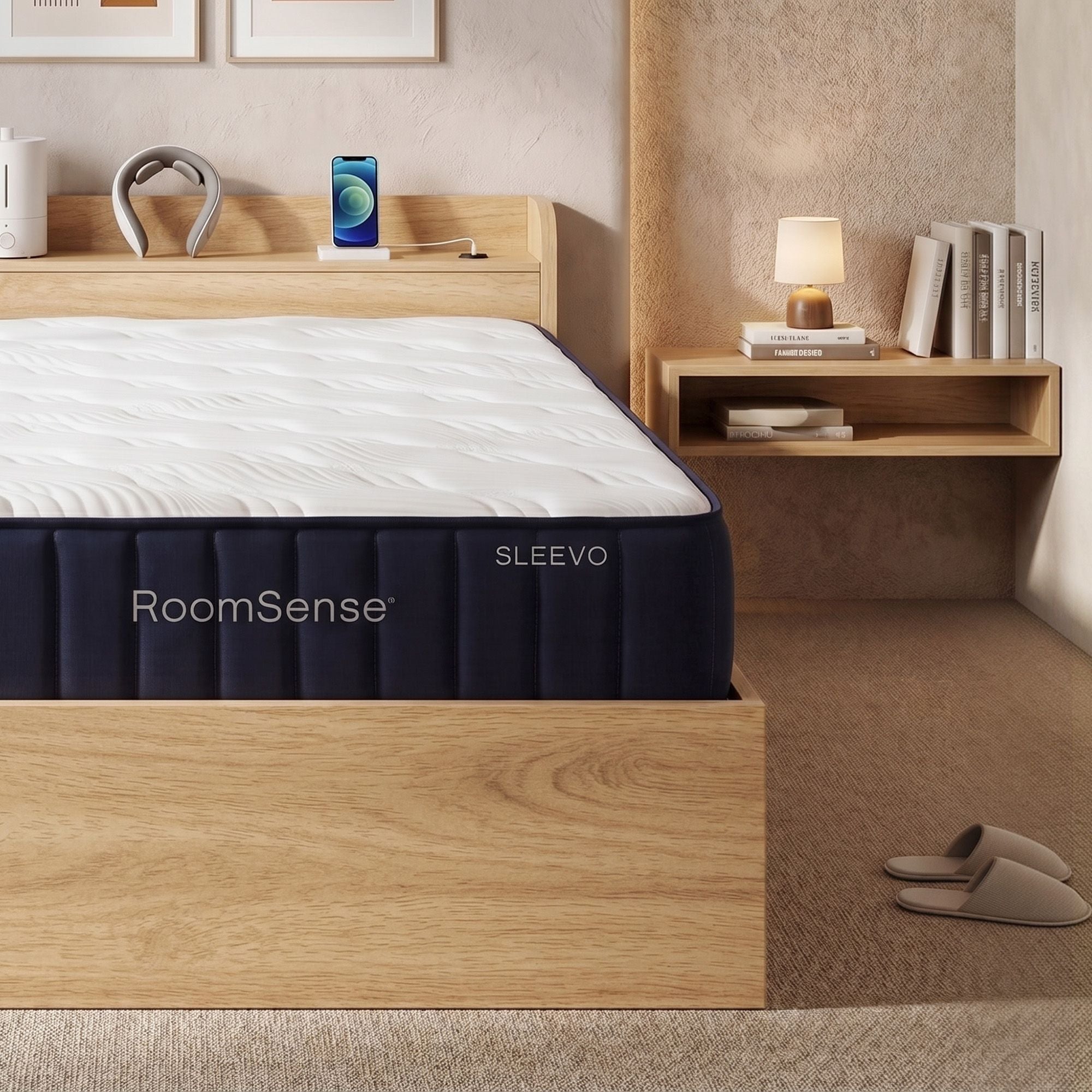 RoomSense Queen Firm Mattress 26cm Bundle with Storage Bed Frame