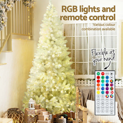 Jingle Jollys Christmas Tree 2.1m RGB Remote Xmas Party Decorations 1310 Tips