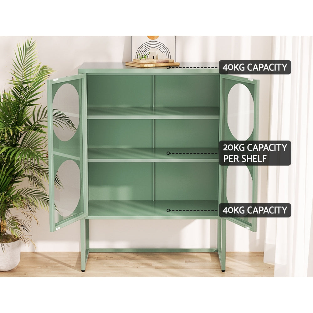 ArtissIn Buffet Sideboard Metal Cabinet - ELLA Green