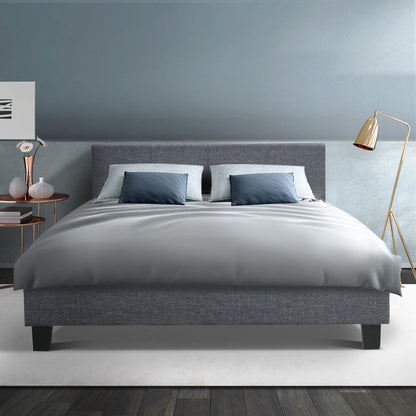 Artiss Neo Bed Frame Fabric - Grey Double