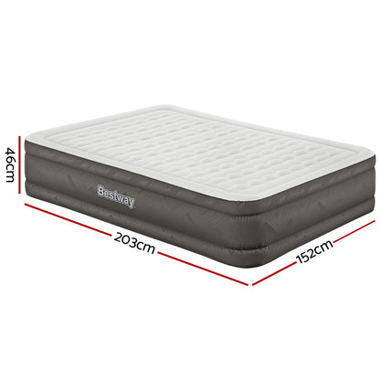 Colchón inflable Bestway Air Mattress Queen de 46 cm, color gris