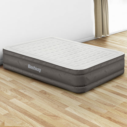 Colchón inflable Bestway Air Mattress Queen de 46 cm, color gris