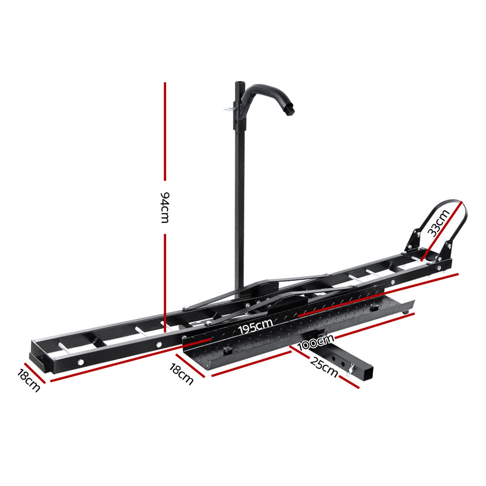 Motorcycle Adjustable Rack Giantz Motorcycle Motorbike Carrier Rack Ramp 2