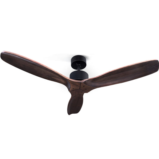 Devanti 52'' Ceiling Fan AC Motor 3 Blades w/Remote - Dark Wood