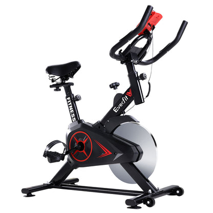 Bicicleta estática Everfit Spin Bike con volante de inercia, máquina de fitness para gimnasio en casa